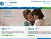 Tablet Screenshot of guardianhealthcare.com